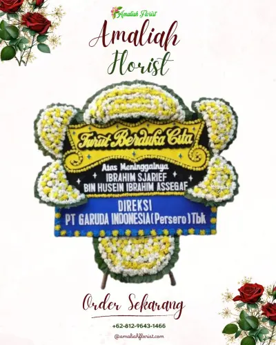 Papan Bunga Duka di Bengkel Sari