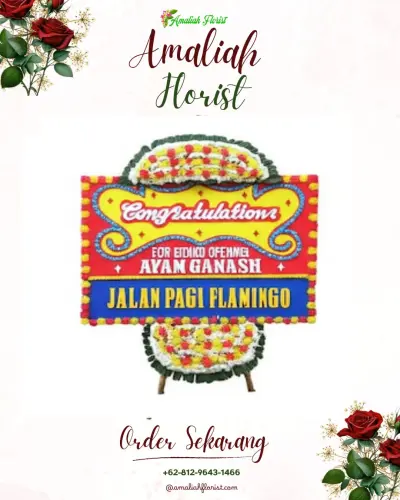 Bunga Papan Congratulation di Bengkel Sari